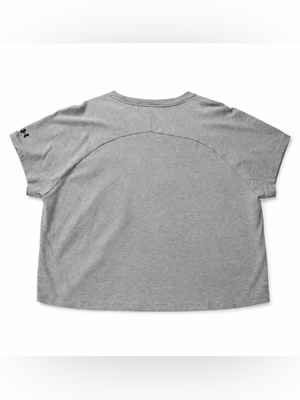 Under Armour Light Gray Cropped Iron Paradise Tee Size Large - Picture 4 of 10